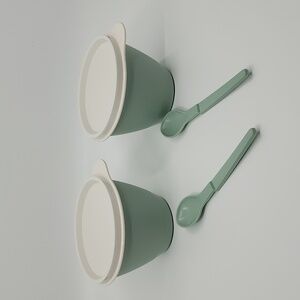 Tupperware Mini Bowls with spoons NEW